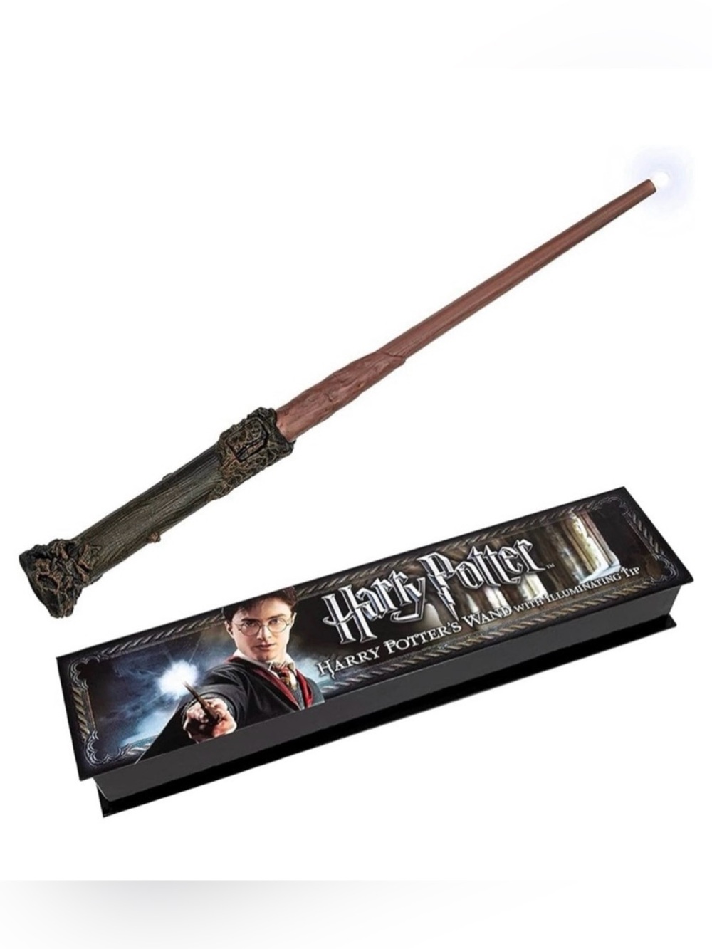 Harry Potter’s Wand With Illuminating Tip The Noble Collection Like New in Box